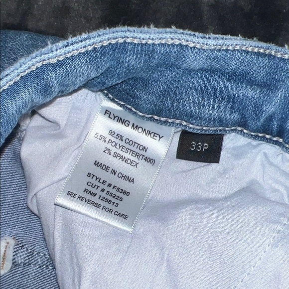Flying Monkey Women’s Light Denim Jeans/Size 33P - Picture 5 of 16